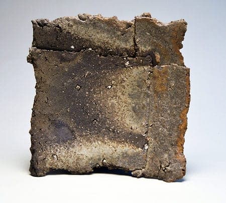 Plate, wood-fired stoneware, by Scott McClellan.