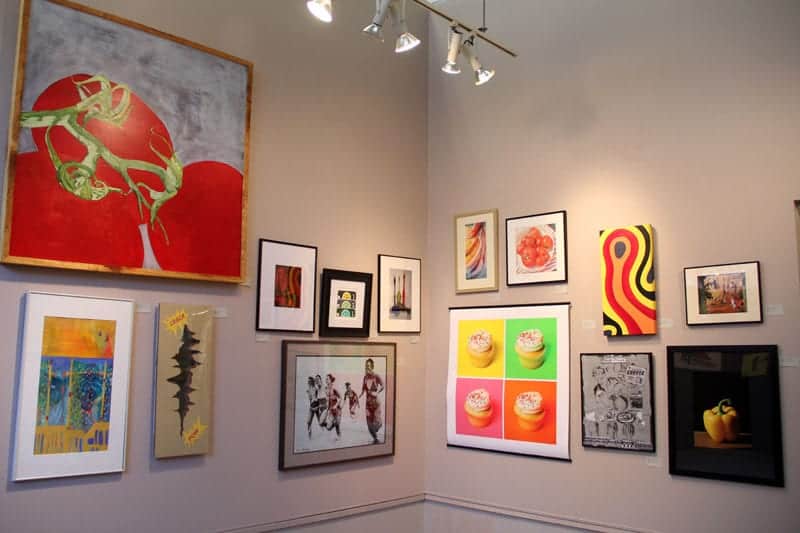 Work from "Pop Art," juried by Robin Nicholson.