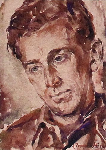 A portrait of Zbigniew Rozalowski by a fellow prisoner of war.
