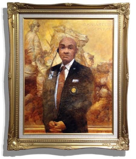 Sentry to the 54th, oil, by Web Bryant. Winner of the Oerth Kirstein Award. (click to view full size)