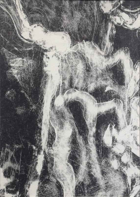 Abstraction of Woman's Gesture, lithograph by Wijati Soemantoro